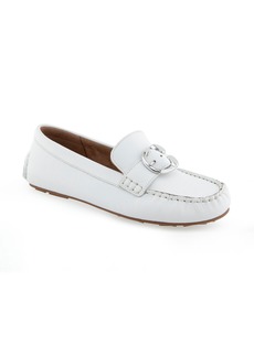 Aerosoles Case Buckle Flat in White Leather at Nordstrom Rack