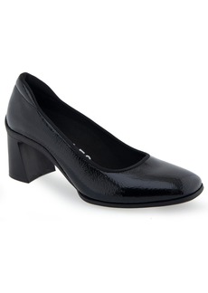 Aerosoles Casta Dress-Pump-Mid Heel - Black Patent Faux Leather