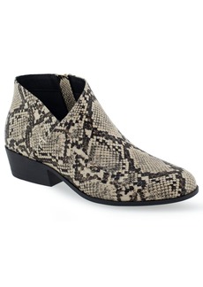 Aerosoles Cayu Boot-Ankle Boot - Natural Printed Snake - Faux Leather