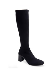 Aerosoles Centola Boot-Dress Boot-Tall-Mid Heel - Black Faux Suede