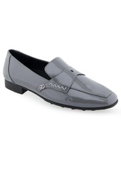 Aerosoles Praia Tailored-Loafer - Black Patent Faux Leather