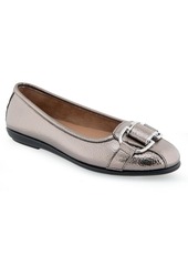 Aerosoles Women's Bentley Buckle Flats - Black Polyurethane