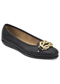 Aerosoles Women's Big Bet Ballet Flats - Black Faux Leather