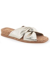 Aerosoles Women's Brady Short Wedge Slides - Soft Gold Leather