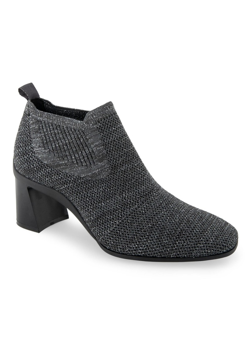 Aerosoles Women's Canvas Knit Fabric Booties - Gunmetal Knit Fabric