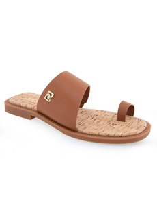 Aerosoles Women's Carder Slip on Sandals - Tan Polyurethane Leather