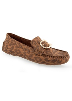 Aerosoles Women's Case Ornamented Loafers - Leopard Metallic Faux Suede