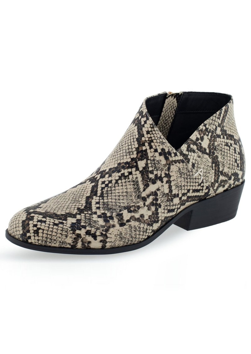 Aerosoles Women's CAYU Ankle Boot Natural Printed Snake PU