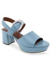 Aerosoles Women's Chamber Buckle Platform - Dusty Blue Patent Polyurethane