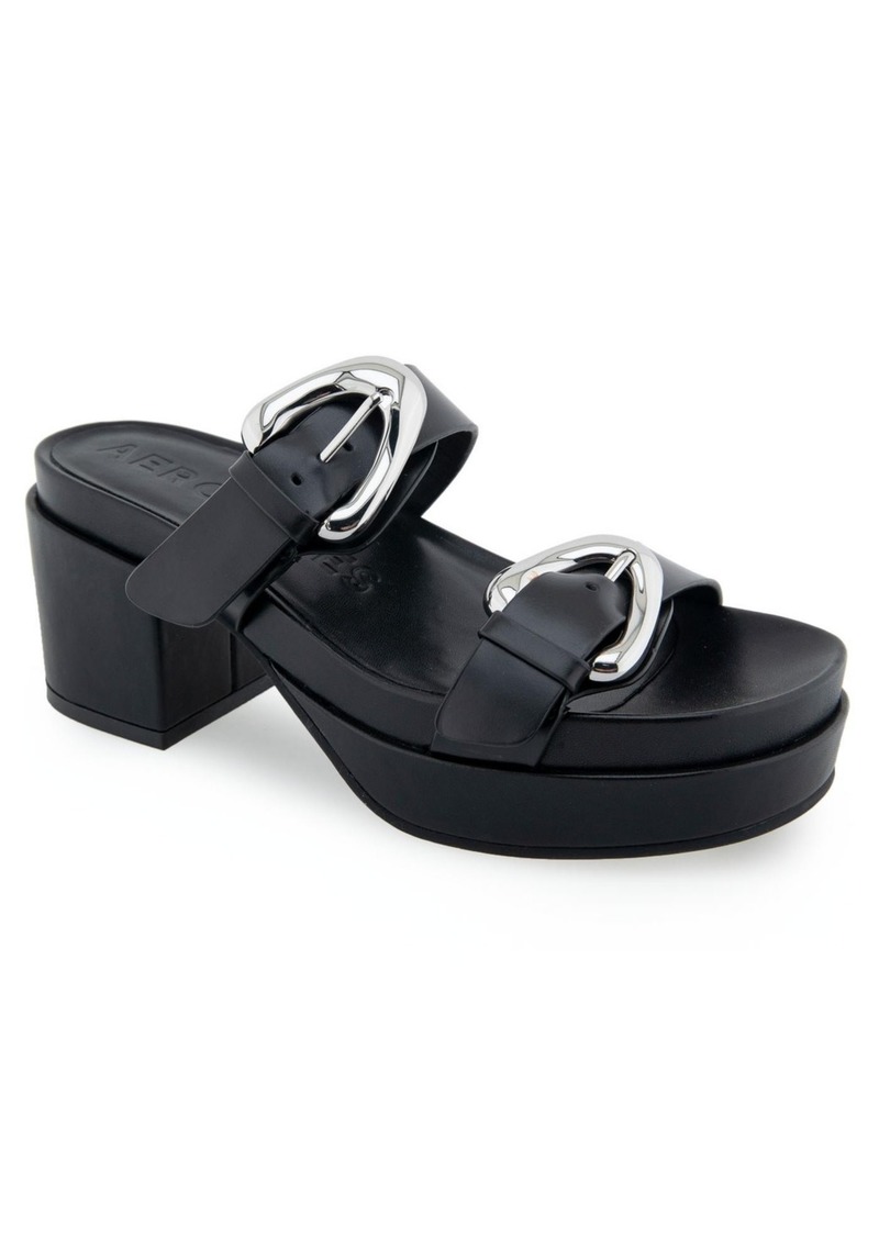 Aerosoles Women's Chance Platform Sandals - Black Leather