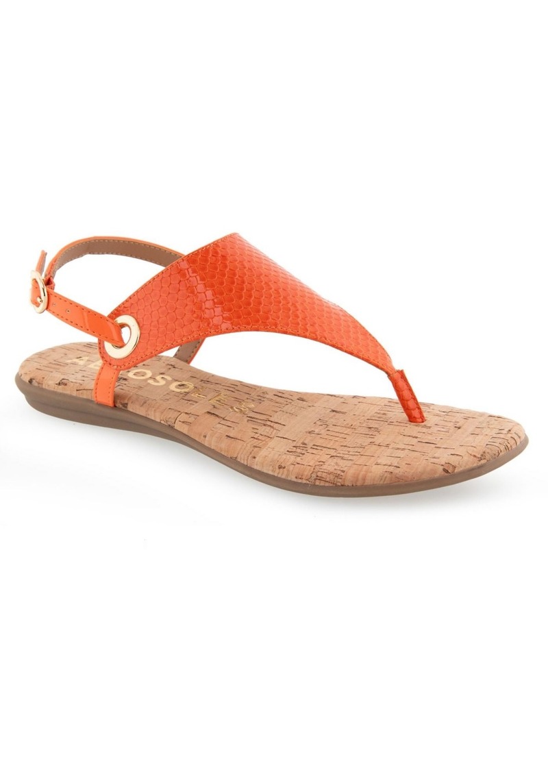 Aerosoles Women's Conclusion Sandals - Mandarin Snake Patent Polyurethane