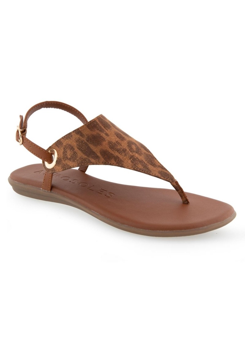 Aerosoles Women's Conclusion Sandals - Leopard Metallic Faux Suede