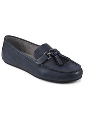 Aerosoles Women's Deanna Driving Style Loafers - Navy Faux Leather