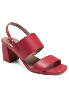Aerosoles Women's Emmex Heel Dress Sandals - Red Faux Leather