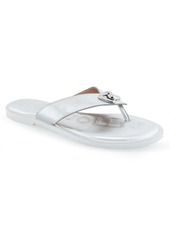 Aerosoles Women's Galen Flip Flop Sandals - Silver Polyurethane