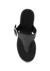 Aerosoles Women's Izola Wedge Sandals - Black Polyurethane