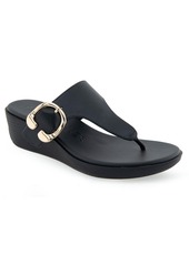 Aerosoles Women's Izola Wedge Sandals - Black Polyurethane
