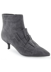 Aerosoles Women's Loloa Mid Heel Ankle Boot - Black Leather