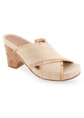 Aerosoles Women's Madina Open Toe Wedge Sandals - Sand Raffia