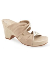 Aerosoles Women's Mercer Wedge Sandals - Soft Gold Polyurethane
