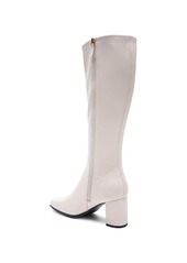 Aerosoles Women's Micah Faux Leather Tall Boots - Eggnog Stretch Smooth Faux Leather-Polyu