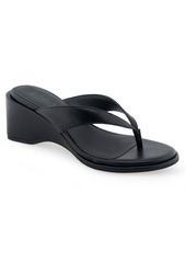 Aerosoles Women's Nero Wedge Flip Flop Sandals - Soft Gold Polyurethane