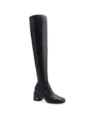 Aerosoles Women's Oreti Tall Dress Boot Mid Heel - Black Faux Suede
