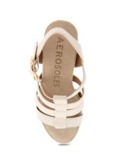 Aerosoles Women's Paige Buckle Strap Wedge - Tan Polyurethane Leather