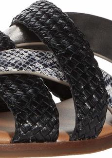 Aerosoles Women's Sandal Flat BLK WHT Snake