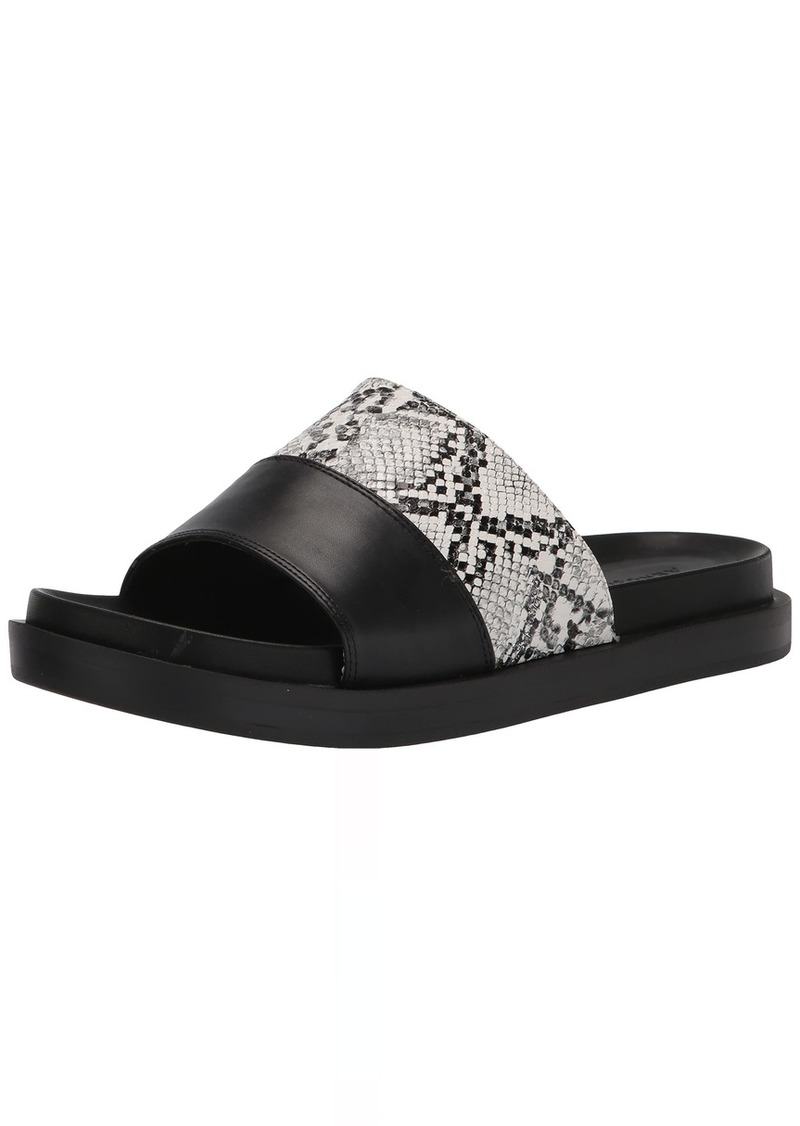 Aerosoles Women's Slide Sandal Flat BLACK/WHITE COMBO