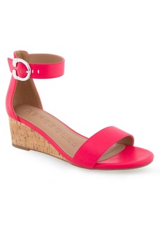 Aerosoles Women's Willis Buckle Strap Wedge Sandals - Virtual Pink Polyurethane