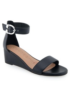 Aerosoles Women's Willis Buckle Strap Wedge Sandals - Black