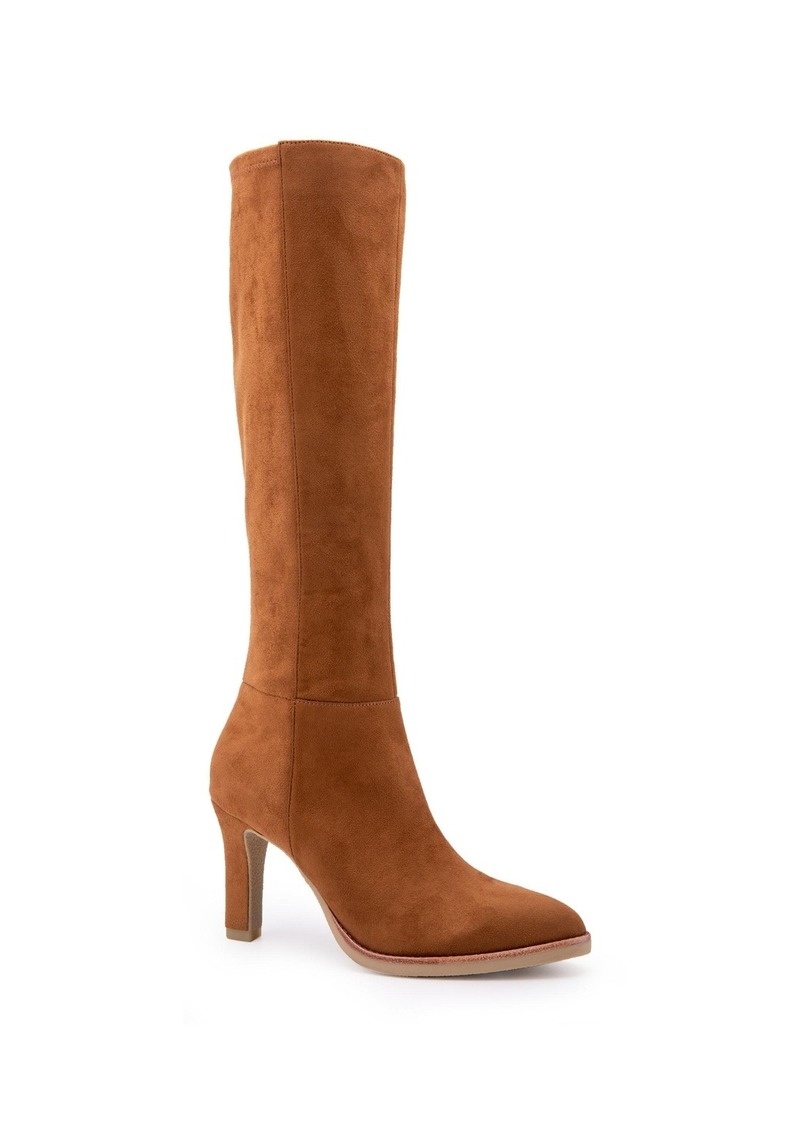 Aerosoles Women's Zipper Tall Boots - Brown Tobacco Faux Suede