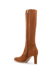 Aerosoles Women's Zipper Tall Boots - Brown Tobacco Faux Suede