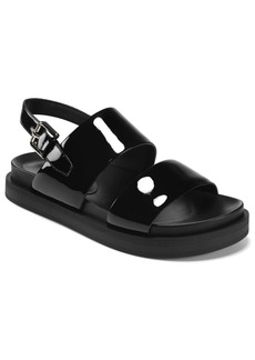 Aerosoles Leggenda Womens Faux Leather Patent Slingback Sandals