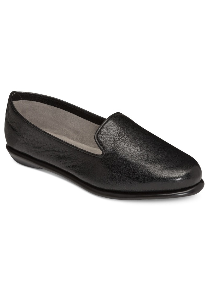 Women's Aerosoles Betunia Casual Flats - Black Leather