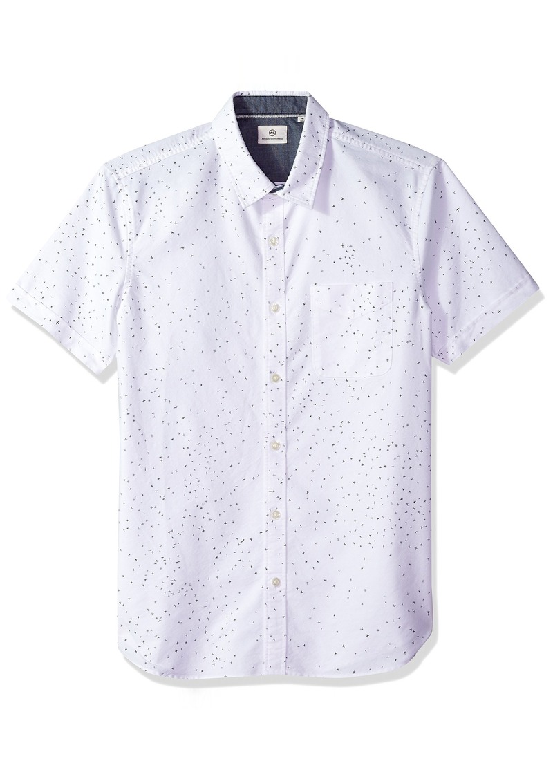 AG Adriano Goldschmied Men's Pearson Short Sleeve Print Button Down Shirt  S