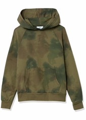 AG Adriano Goldschmied Women's CALI Vintage Style Hooded Sweatshirt Watercolor CAMO Dried Grass S
