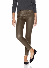 AG Adriano Goldschmied Women's Farrah Leatherette High-Rise Skinny Fit Ankle Pant Vintage LTT Light Dark Bayou