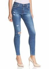AG Adriano Goldschmied Women's Farrah Skinny Fit Ankle Jean Years Blue nile Destructed