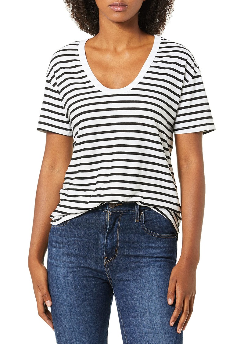 AG Adriano Goldschmied womens Striped Henson Tee T Shirt   US
