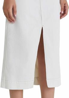 AG Adriano Goldschmied Women's Lana Woven Workwear MIDI Length Skirt