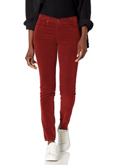 AG Adriano Goldschmied Women's Prima Mid-Rise Cigarette Leg Skinny Fit Pant Sulfur tannic red
