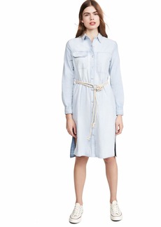 AG Adriano Goldschmied Women's Taylor Long Sleeve Cotton Shirt Dress  S