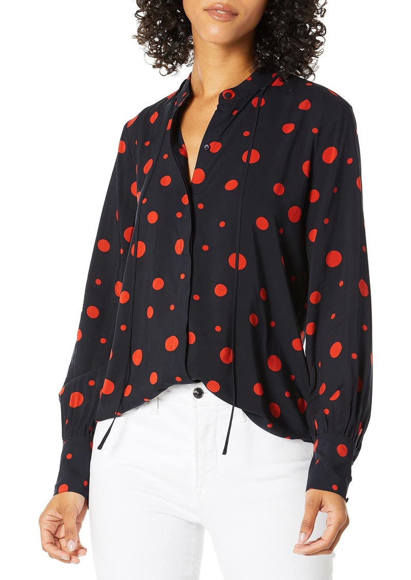 AG Adriano Goldschmied AG Jeans Women Winslet Polka Blouse drip dot/Dark Cove/red Extra Large