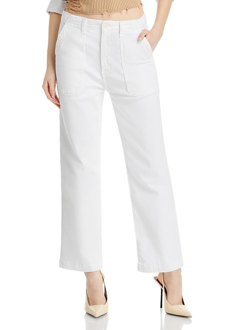 AG Adriano Goldschmied Ag Analeigh High Rise Straight Leg Jeans in Cloud White