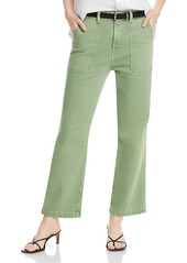 AG Adriano Goldschmied Ag Analeigh High Rise Straight Leg Jeans in Sulfur Forest Green