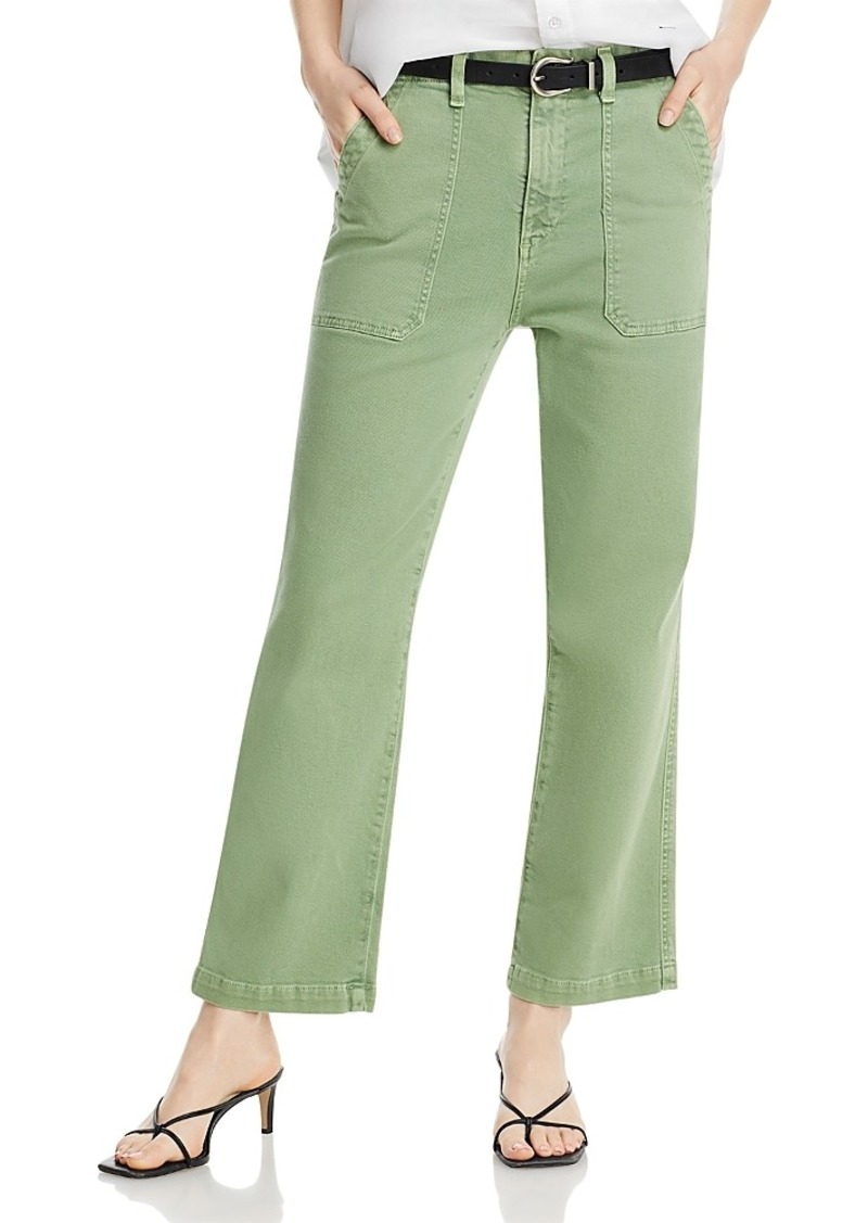 AG Adriano Goldschmied Ag Analeigh High Rise Straight Leg Jeans in Sulfur Forest Green