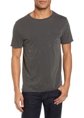 AG Adriano Goldschmied AG Anders Slim Fit Pocket T-Shirt in Multi Splatter Pigment Black at Nordstrom