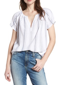 AG Adriano Goldschmied AG Ariel Stripe Blouse in White/Navy at Nordstrom Rack